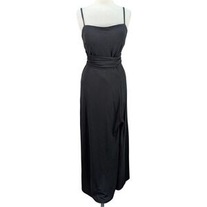 Birdy Grey Black Formal Bridesmaid Prom Party Maxi Dress Black Stretch Size‎ M